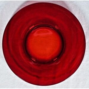 Christmas Ruby Red Glass Serving Plate 11-1/8"